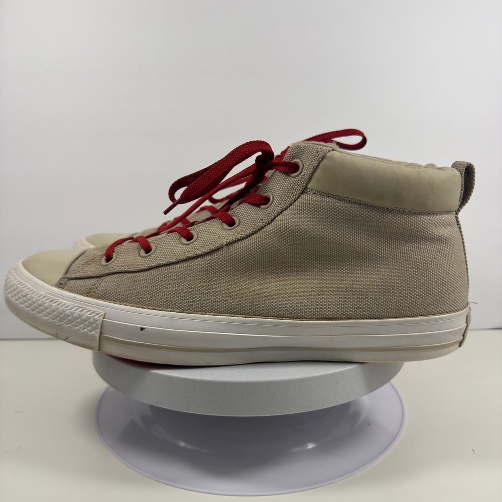 Converse Men High Top Sneakers Canvas Classic Lace Up Casual Beige 13 - Picture 2 of 15
